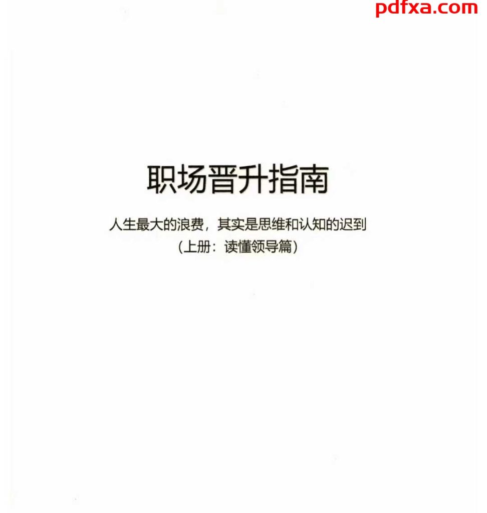 《职场晋升指南》